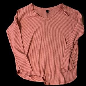 Wild Fable Waffle Knit Top. Size S. Pink.